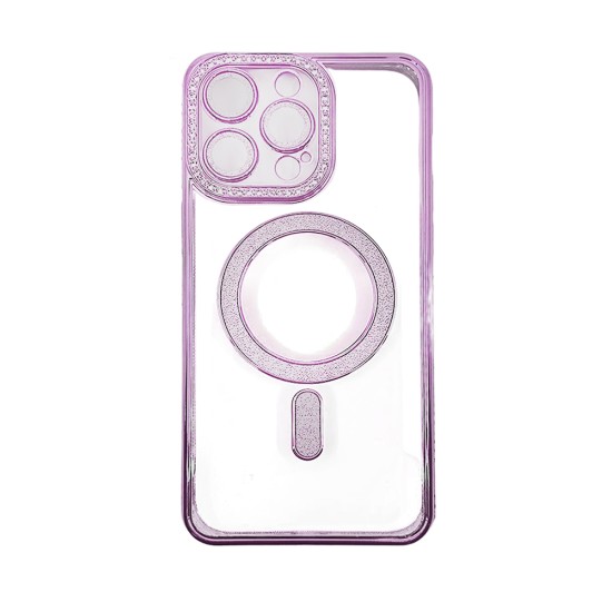 Magnetic Case with Camera Lens for Apple iPhone 15 Pro Max Pink